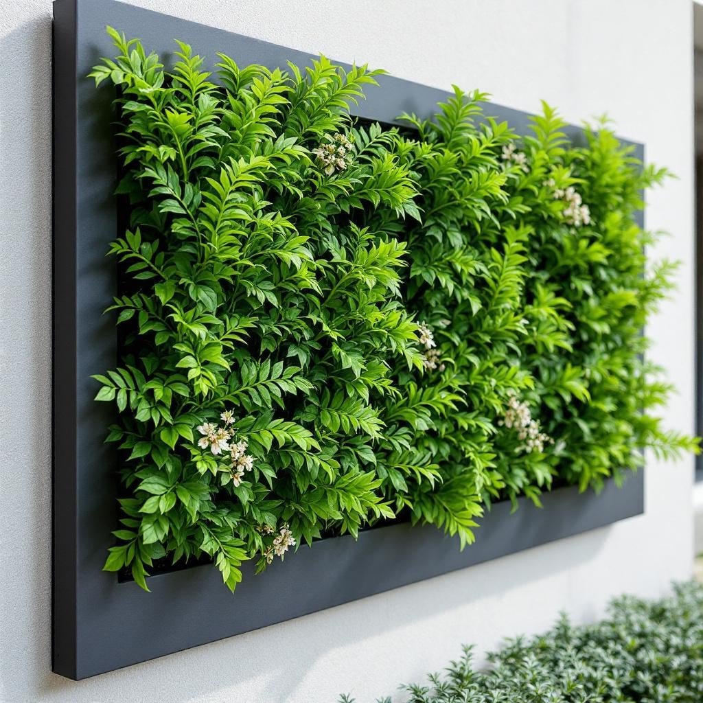 Tipos de materiais para jardim vertical artificial externo