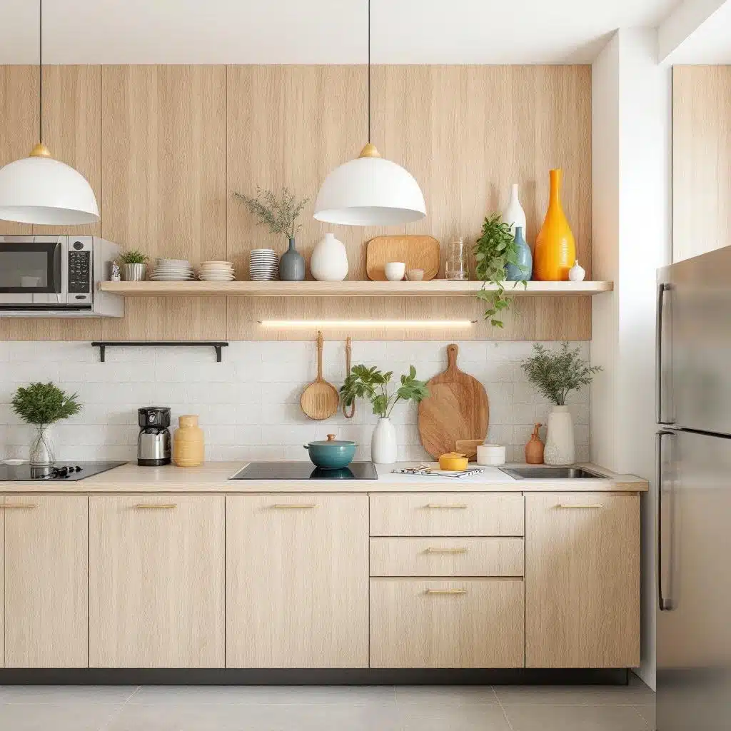 Planejamento de horta vertical em cozinha pequena