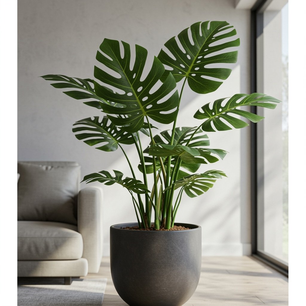 planta artificial realista monstera