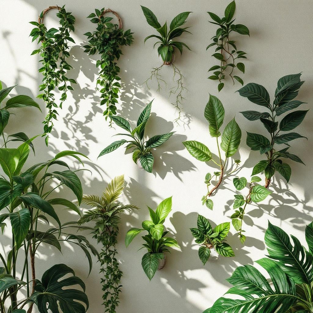 Plantas para jardim interno vertical com pouca luz