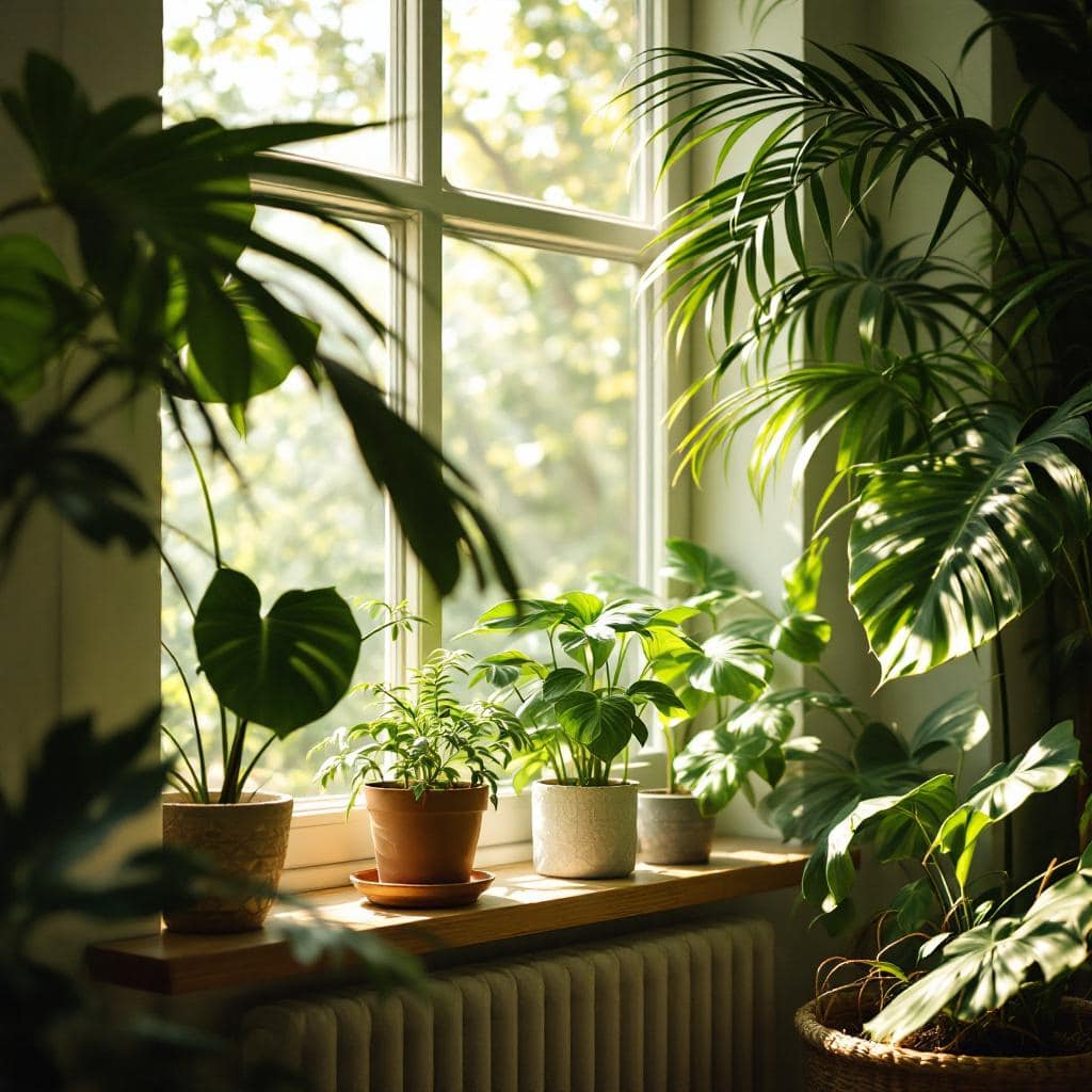 Luz natural para plantas tropicais