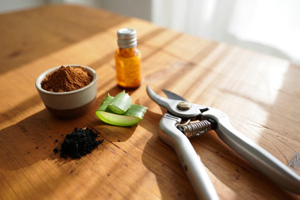 Produtos naturais para cicatrização pós-poda em plantas
